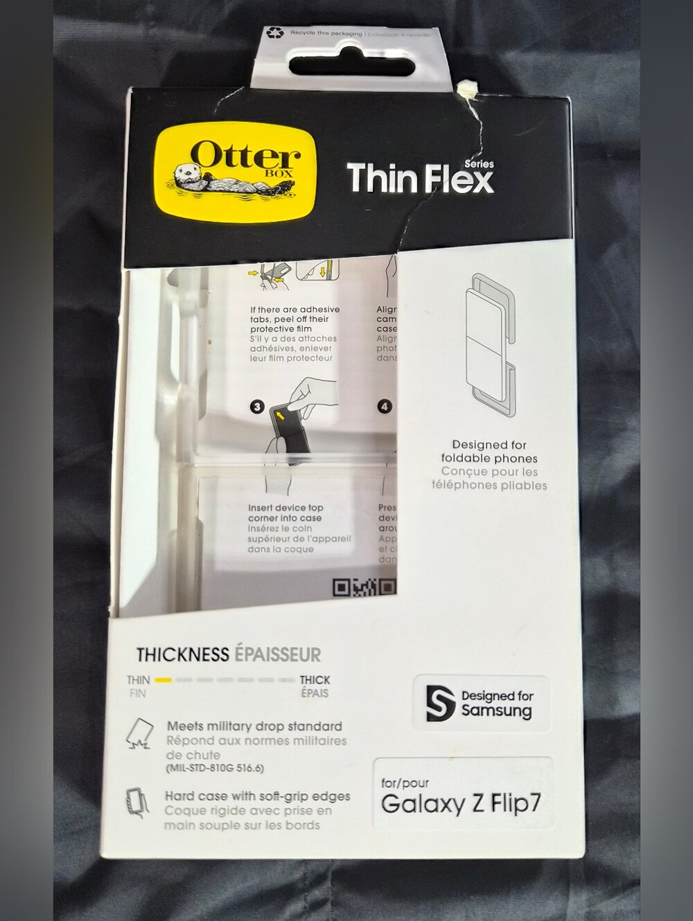 Samsung Galaxy Z Flip7 OtterBox Thin Flex Series Clear Hard Case